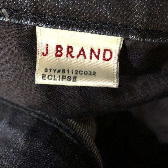 J. Brand Sz 27 Dark Blue Indigo Eclipse Denim Skinny Cotton Spandex Jeans - Picture 4 of 9